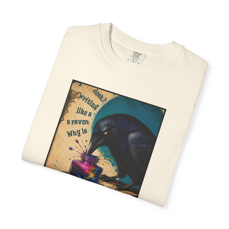 'Why is a Raven Like a Writing Desk' Wonderland T-Shirt — Comfort Colors 1717 Graphic Tee