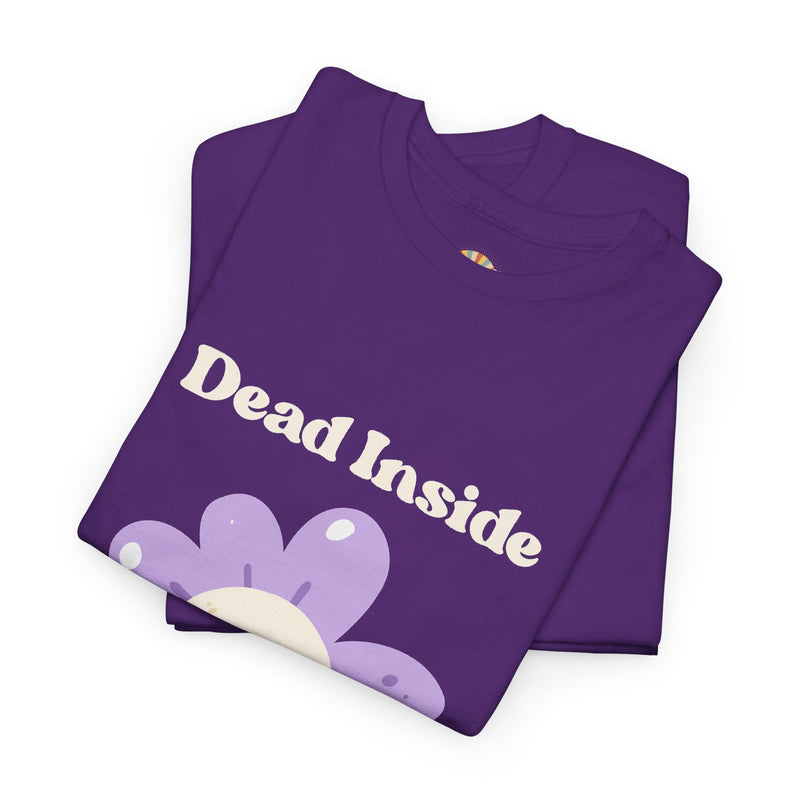 Graphic Tee — "Dead Inside" Skull Flower Mental Health Awareness T-Shirt