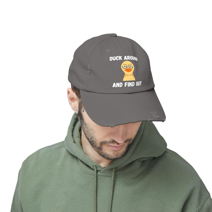 Baseball Hat "Duck Around and Find Out" Distressed Cap
