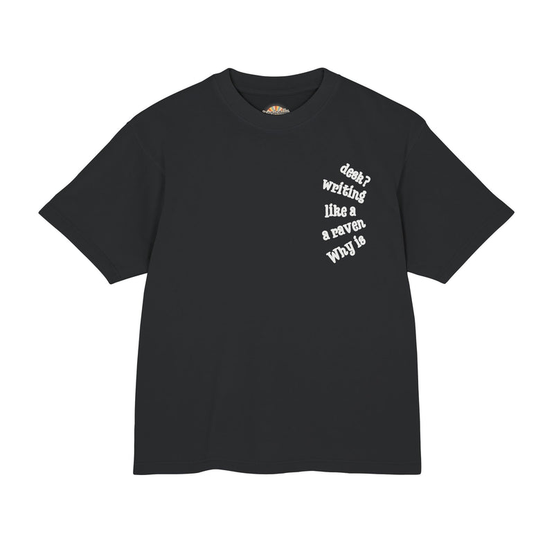 Wonderland Lane Seven Garment Dyed Urban Heavy Graphic Tee – “Why is a Raven Like a Writing Desk"