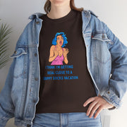 Pop Art Tee - "Grippy Socks Vacation" Mental Health Awareness Graphic T-Shirt
