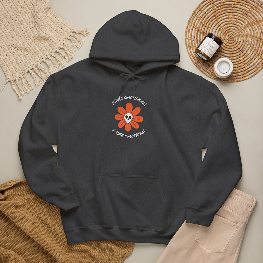 Graphic Hoodie — Kinda Emotionless, Kinda Emotional Hooded Sweatshirt