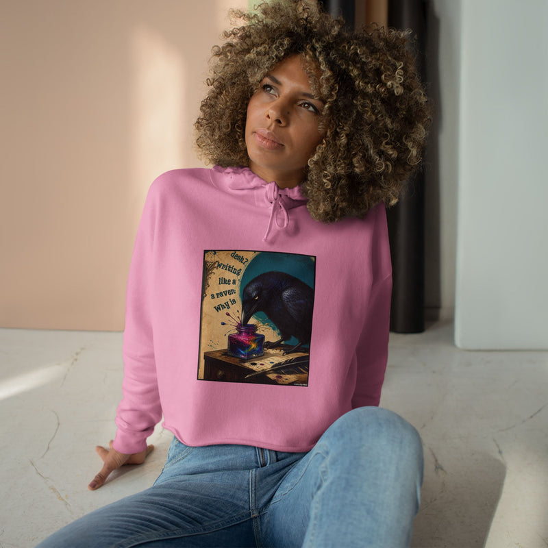 Wonderland "Why is a Raven Like a Writing Desk" Lane Seven Crop Hoodie