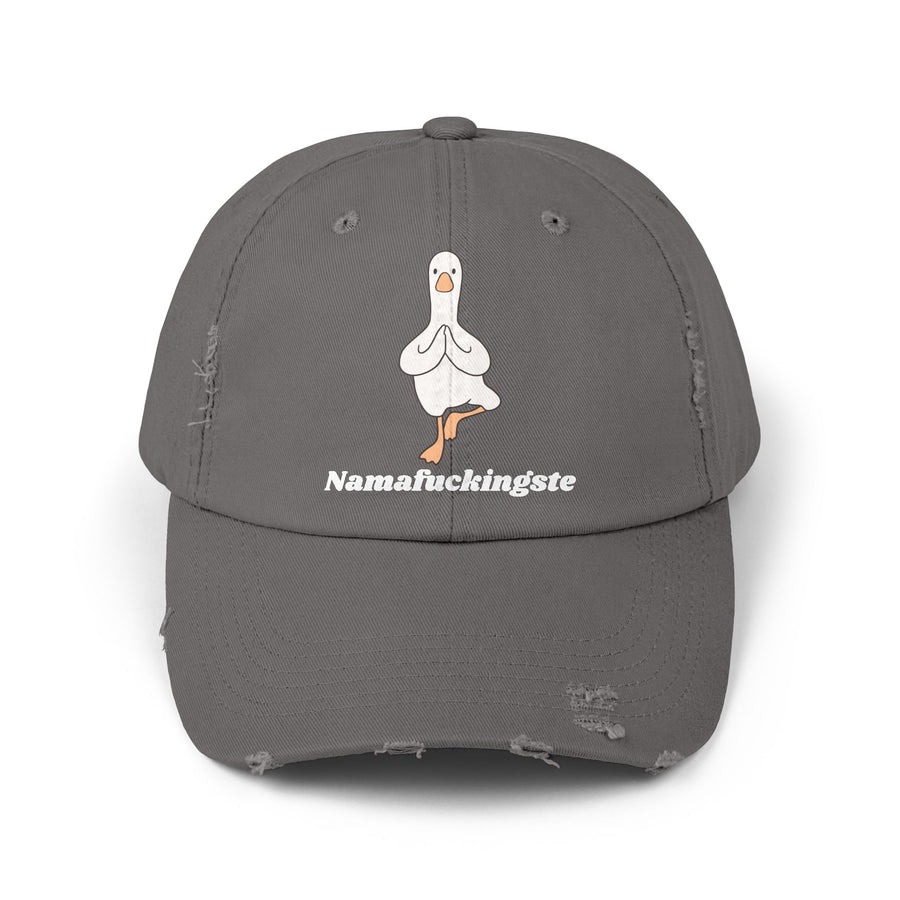 Distressed Cap — 'Namafuckingste' Yoga Goose Baseball Hat