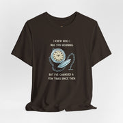 Graphic T‑Shirt — 'I Knew Who I Was This Morning'  Wonderland Quote Tee