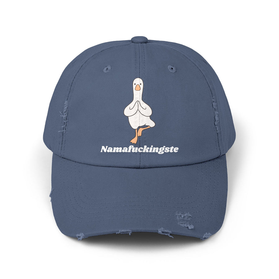 Distressed Cap — 'Namafuckingste' Yoga Goose Baseball Hat