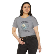Women's Crop Top T-shirt — 'I Knew Who I Was This Morning' Wonderland Graphic Tee