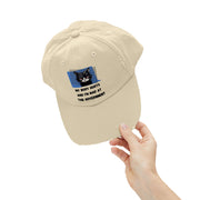 Distressed Cap — Sassy Cat “My Body Hurts and I’m Mad at the Government” Baseball Hat