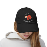 Baseball Hat - How Do I Uninstall Anxiety? Sloth Distressed Cap
