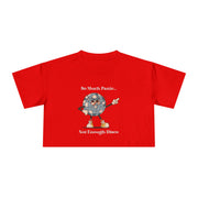 Disco Globe Ball Crop Tee — "So Much Panic... Not Enough Disco" Graphic T-shirt Top