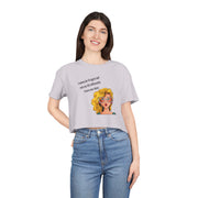 Women's Crop Tee — Retro Pop Art Girl 'I Wanna Be 14 Again' T-Shirt Top