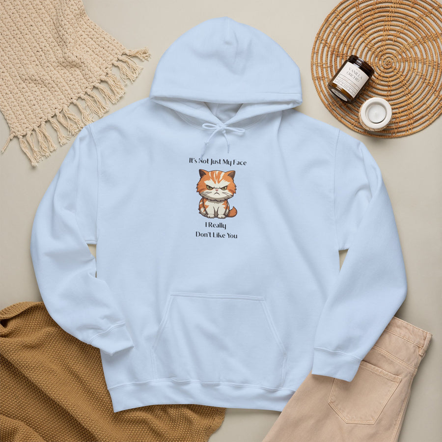 Sassy Cat Hoodie — It's Not Just My Face Graphic Hooded Sweatshirt