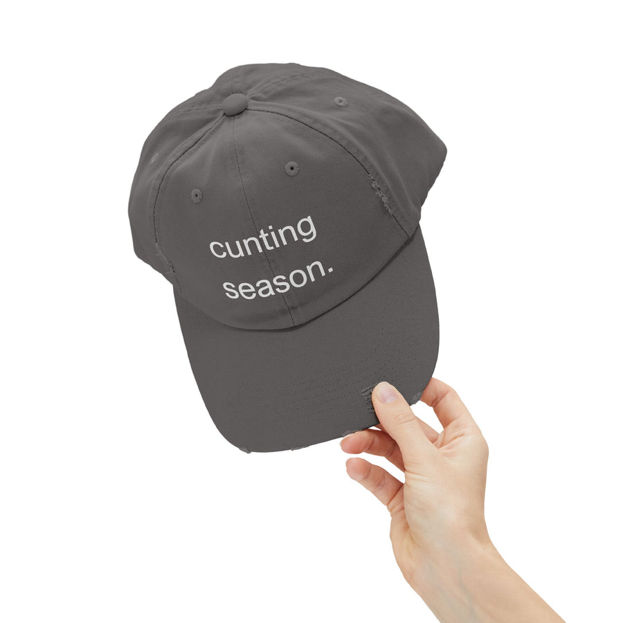 Distressed Hat - "Cunting Season" Sassy Baseball Cap