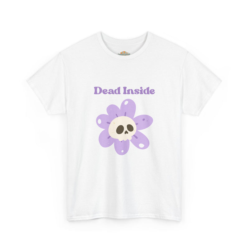 Graphic Tee — "Dead Inside" Skull Flower Mental Health Awareness T-Shirt