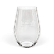 Pop Art Stemless Wine Glass – Return Policy on a Man