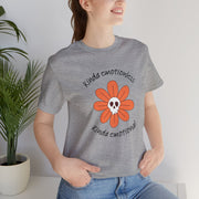 Graphic Tee - Kinda Emotionless Kinda Emotional Floral Skull Mental Health Awareness T-Shirt