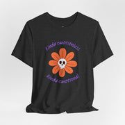Graphic Tee - Kinda Emotionless Kinda Emotional Floral Skull Mental Health Awareness T-Shirt