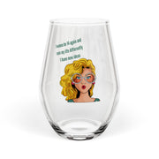 Pop Art Stemless Wine Glass – 14 Again