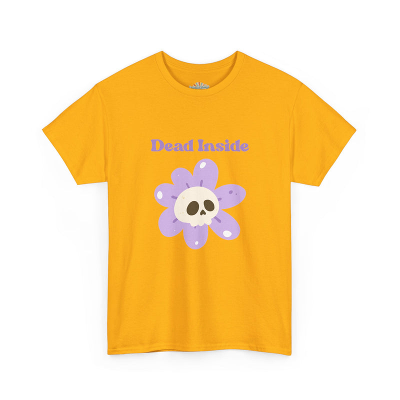 Graphic Tee — "Dead Inside" Skull Flower Mental Health Awareness T-Shirt