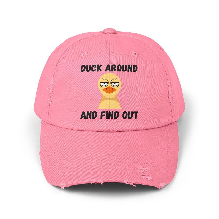 Baseball Hat "Duck Around and Find Out" Distressed Cap