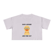 "Duck Around and Find Out" Crop Tee — Graphic T-shirt Top
