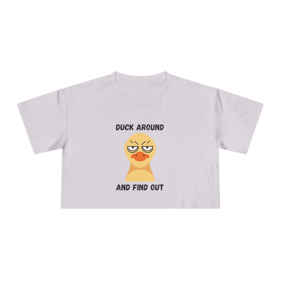 "Duck Around and Find Out" Crop Tee — Graphic T-shirt Top