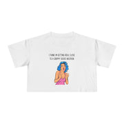 Crop Tee — Retro Pop Art 'Grippy Socks Vacation' Graphic T-shirt Top