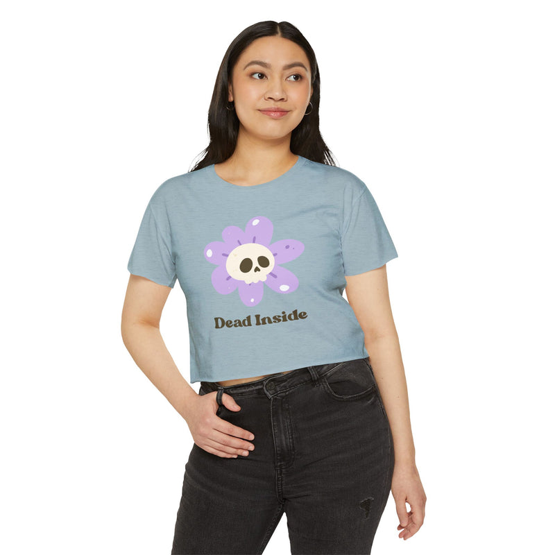 Women's Festival Crop Top Tee - Dead Inside