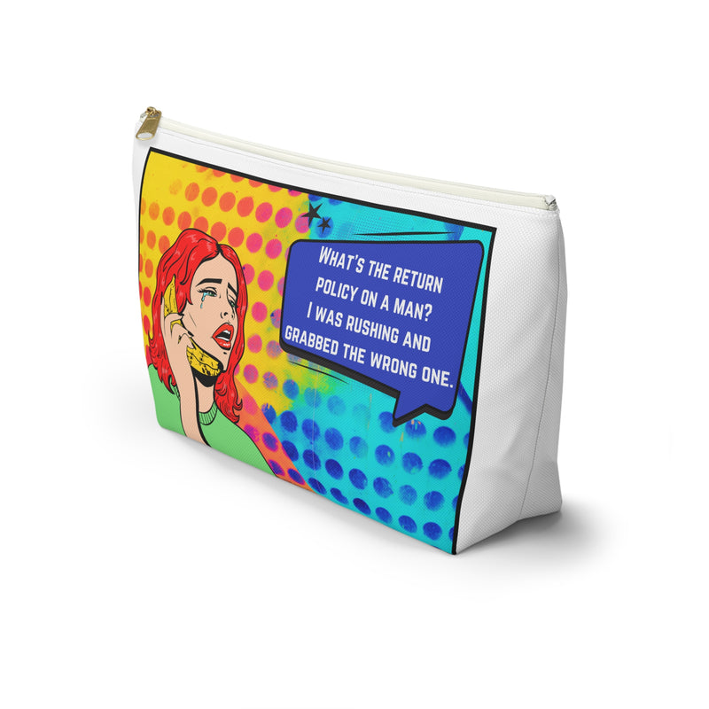 Pop Art Large Size Travel Bag — "What's the return policy on a man? I was rushing and grabbed the wrong one."