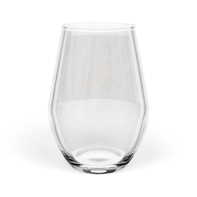 Sassy Cat Stemless Wine Glass – “I’m Not As Mean as I Could be..."