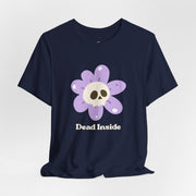 "Dead Inside" Skull Flower Tee — Mental Health Awareness T‑Shirt