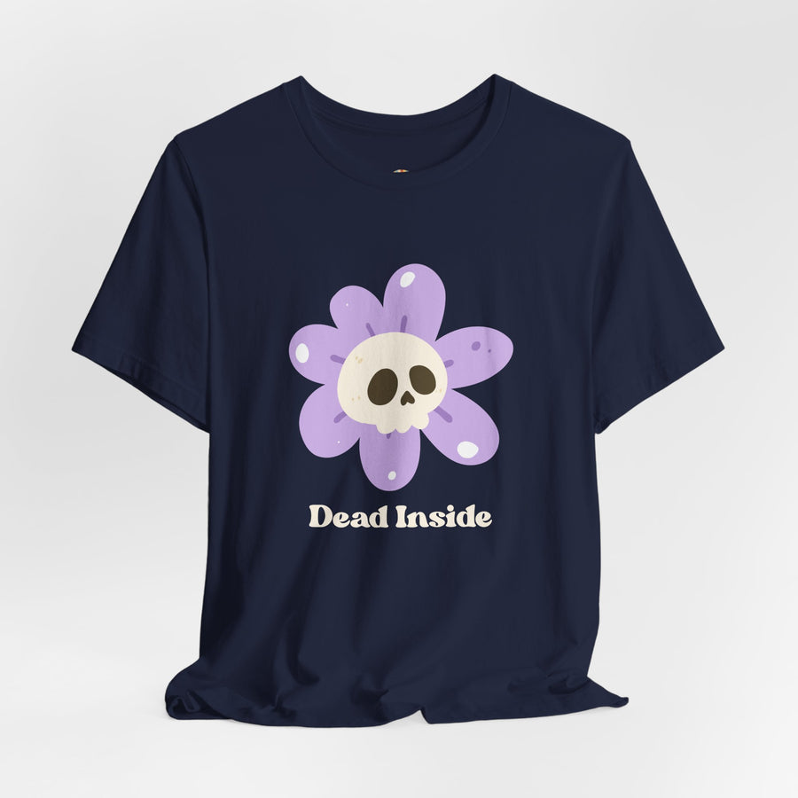 "Dead Inside" Skull Flower Tee — Mental Health Awareness T‑Shirt