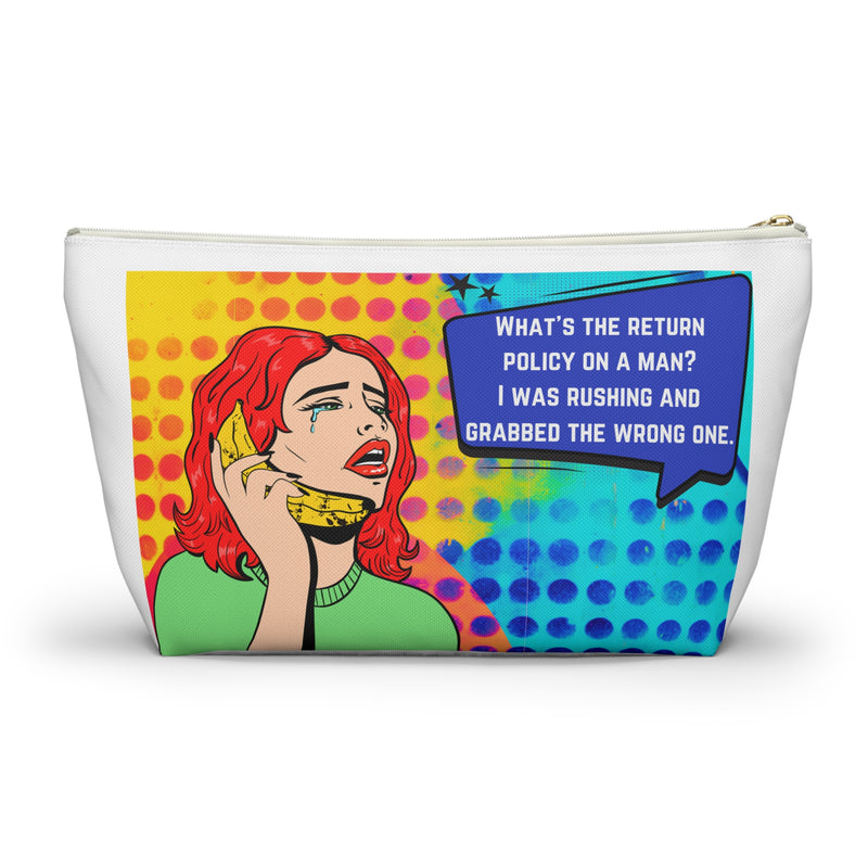 Pop Art Large Travel Bag — "What's the return policy on a man?"