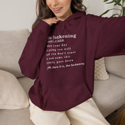 Graphic Hoodie — Minimalist 'the fuckening' Definition Hooded Sweatshirt