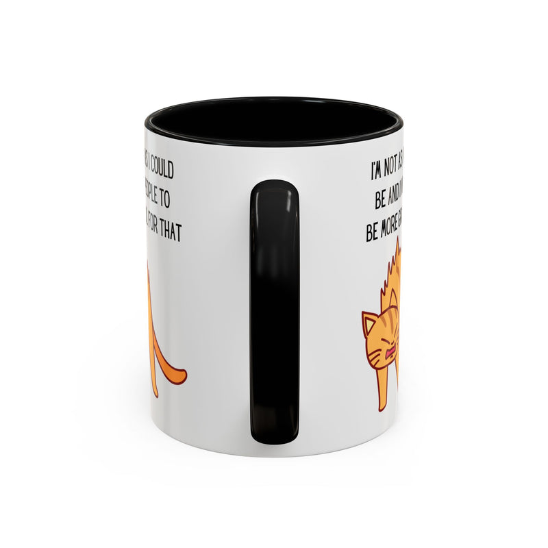 Coffee or Tea Mug - "I'm Not As Mean As I Could Be" Sassy Cat Accent Mug (11/15oz)