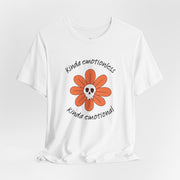 Graphic Tee - Kinda Emotionless Kinda Emotional Floral Skull Mental Health Awareness T-Shirt