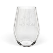 Stemless Wine Glass – "Blow Me" Dandelions