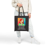 Canvas Tote Bag — Retro Pop Art 'What's the Return Policy on a Man? Shopper Tote