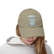 Sassy Cat Distressed Cap — "Tell Me To Smile One More Time" Baseball Hat