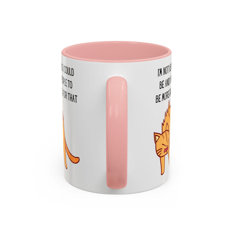 Coffee or Tea Mug - "I'm Not As Mean As I Could Be" Sassy Cat Accent Mug (11/15oz)