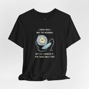 Graphic T‑Shirt — 'I Knew Who I Was This Morning'  Wonderland Quote Tee
