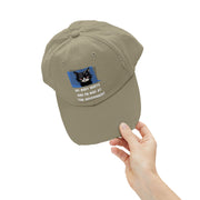 Distressed Cap — Sassy Cat “My Body Hurts and I’m Mad at the Government” Baseball Hat