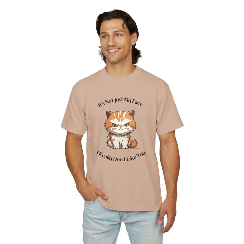 Grumpy Cat “It’s Not Just My Face, I Really Don’t Like You” Garment Dyed Urban Heavy T-Shirt
