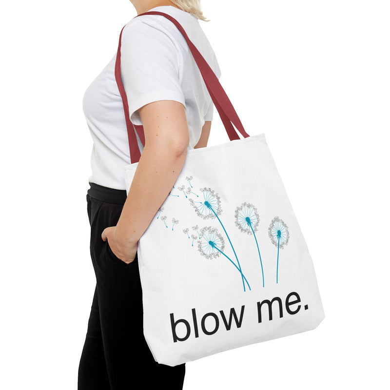 Large 18" x 18" Tote Bag — Dandelion "Blow Me" Tote