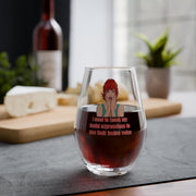 Pop Art Stemless Wine Glass – Facial Expressions