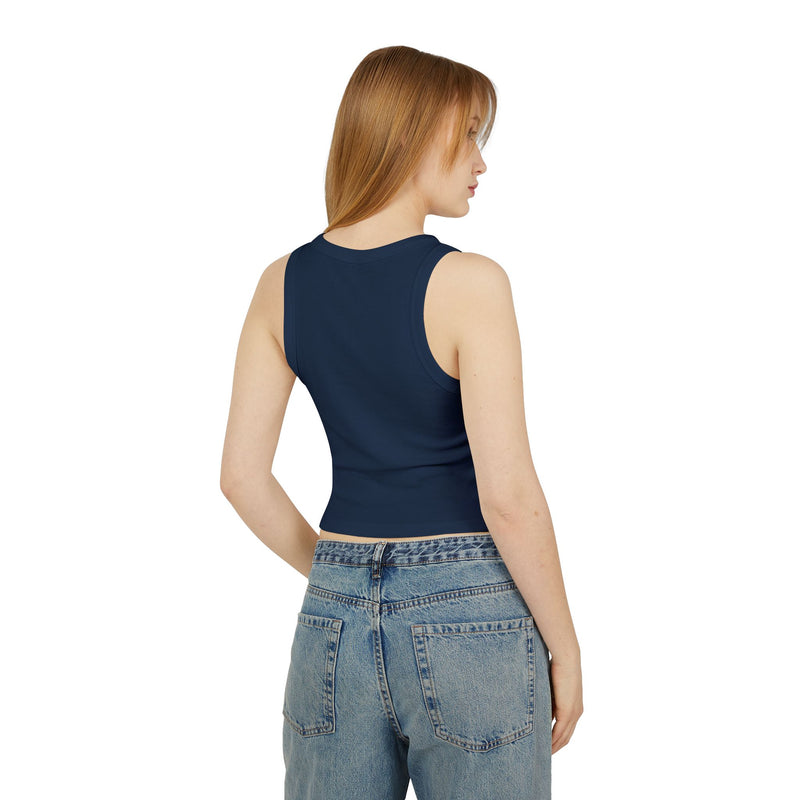 Rib Tank Top — "in cunt we trust." Graphic Statement Crop Tank