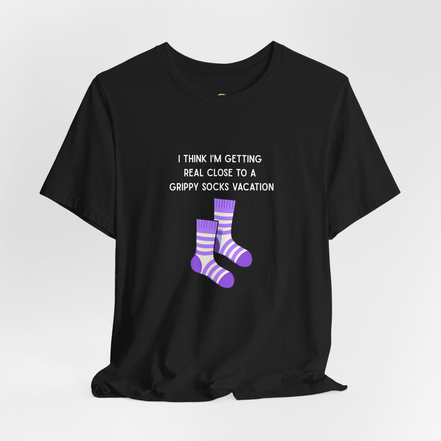 Graphic Tee - "Grippy Socks Vacation" Mental Health Awareness T-Shirt