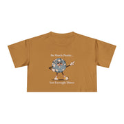 Disco Globe Ball Crop Tee — "So Much Panic... Not Enough Disco" Graphic T-shirt Top