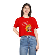Women's Crop Tee — Retro Pop Art Girl 'I Wanna Be 14 Again' T-Shirt Top