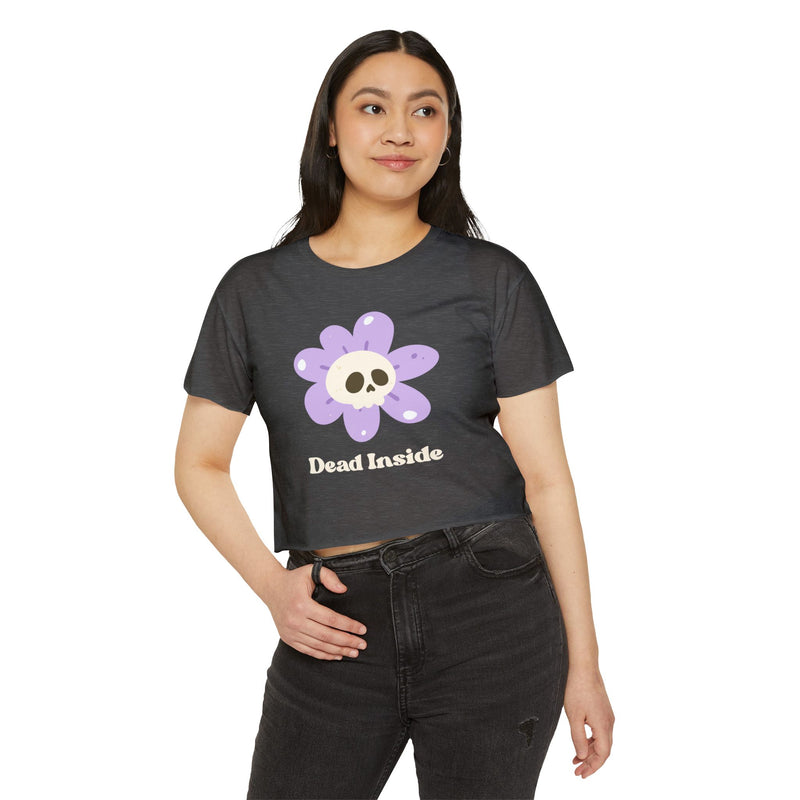 Women's Festival Crop Top Tee - Dead Inside